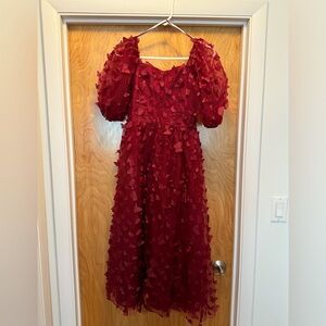 Burgundy midi dress from Flying Tomato